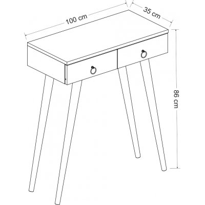 Arden Avlastningsbord 72 100 X 35 Cm Vit 3090 Kr Avlastningsbord