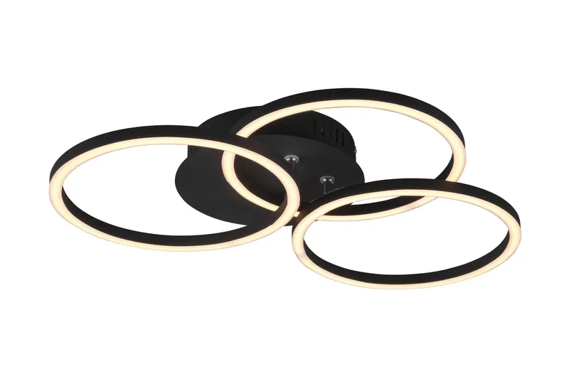 Circle LED Plafond mattsvart, Matt svart