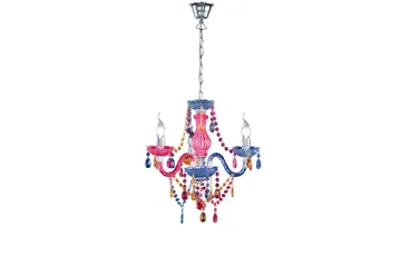 Luster Ljuskrona 3L  E14 flerfärgad - Flerfärgad - Products - Belysning - Lampor & belysning inomhus - Taklampa & takbelysning - Kristallkrona & takkrona