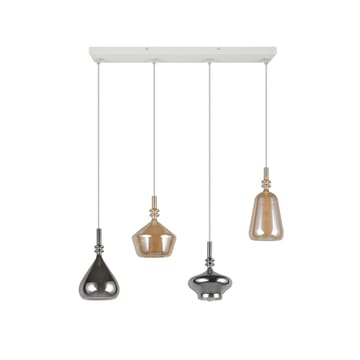 Pendel TRIO Aldea - 4 lampor, Bärnsten/Kromad - Products - Belysning - Lampor & belysning inomhus - Taklampa & takbelysning - Kökslampa & taklampa kök