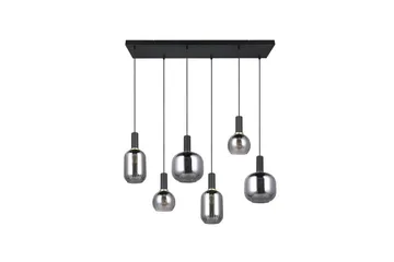 Pendel TRIO Diva 6-del, Mattsvart/kromad - 6-del, Mattsvart/kromad - Products - Belysning - Lampor & belysning inomhus - Taklampa & takbelysning - Kökslampa & taklampa kök