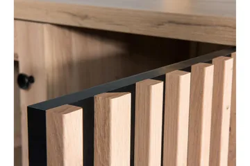 Aldbrough Garderob med Spegel 100x213 cm - Brun/Svart - Products - Förvaring - Garderober & garderobssystem