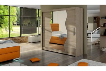 Douglas Garderob 180 cm - Ek/Spegel - Products - Förvaring - Garderober & garderobssystem