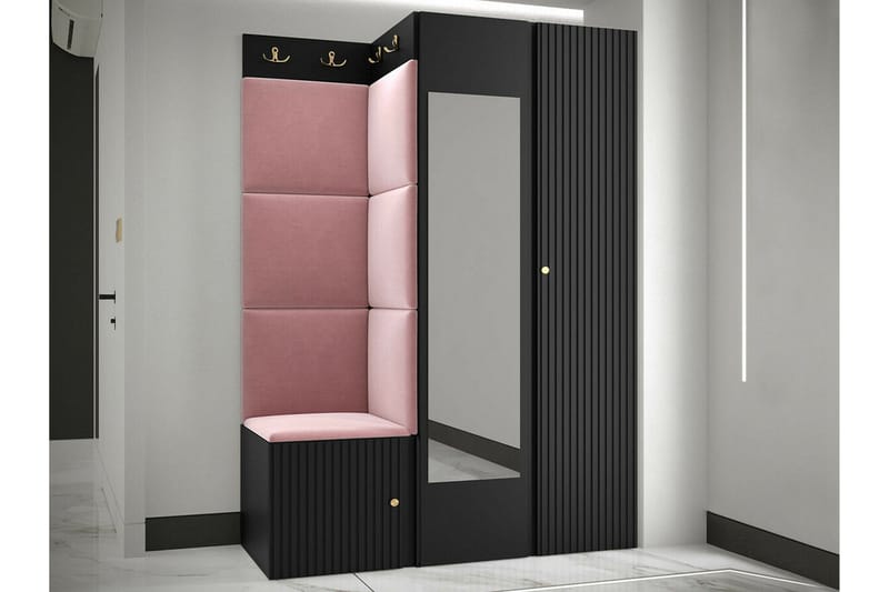 Dunvegan Garderob m. Spegel Black - Products - Förvaring - Garderober & garderobssystem