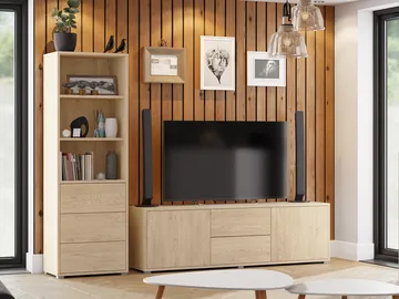 Agawal Möbelset För Vardagsrum - Brun - Products - Förvaring - Förvaringsmöbler - Möbelset för vardagsrum