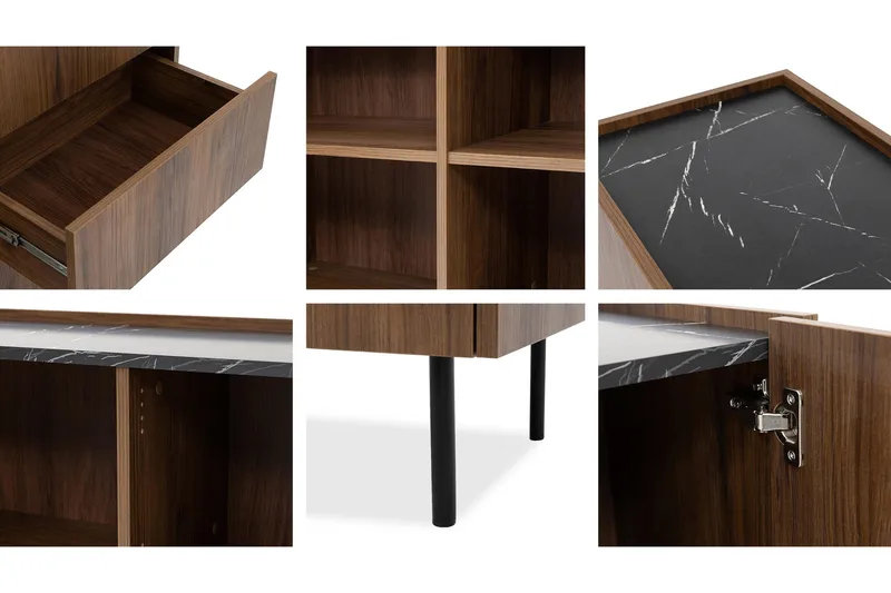 Akihito Möbelset För Vardagsrum - Brun - Products - Förvaring - Förvaringsmöbler - Möbelset för vardagsrum