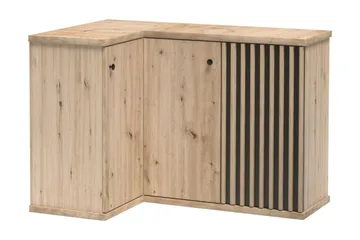 Aldbrough Hörnbyrå 123x86x82 cm - Natur/Svart - Products - Förvaring - Förvaringsmöbler - Byrå