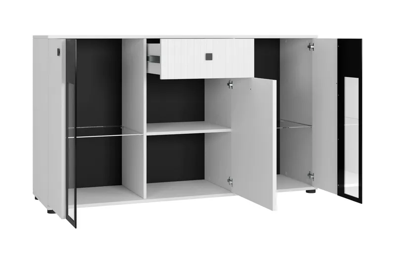 Bunta Skänk 141x41 cm - Brun/Vit - Products - Förvaring - Förvaringsmöbler - Sideboard & skänk