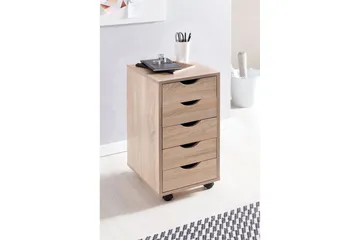 Rullkontejner Wohnling 5 lådor med folierad spånskiva och hjul, modern stil Sonoma - Sonoma - Products - Förvaring - Förvaringsmöbler - Byrå - Hurts