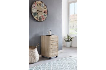 Rullkontejner Wohnling 5 lådor med hjul, folierad spånskiva, modern stil Sonoma - Sonoma - Products - Förvaring - Förvaringsmöbler - Byrå - Hallbyrå