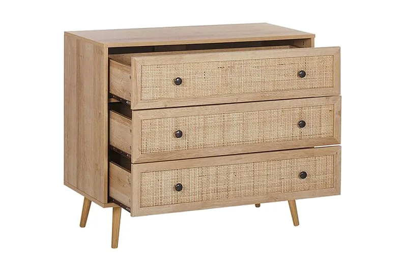 Skänk rotting ljusbrun PONCA - Trä/natur - Products - Förvaring - Förvaringsmöbler - Byrå - Hallbyrå