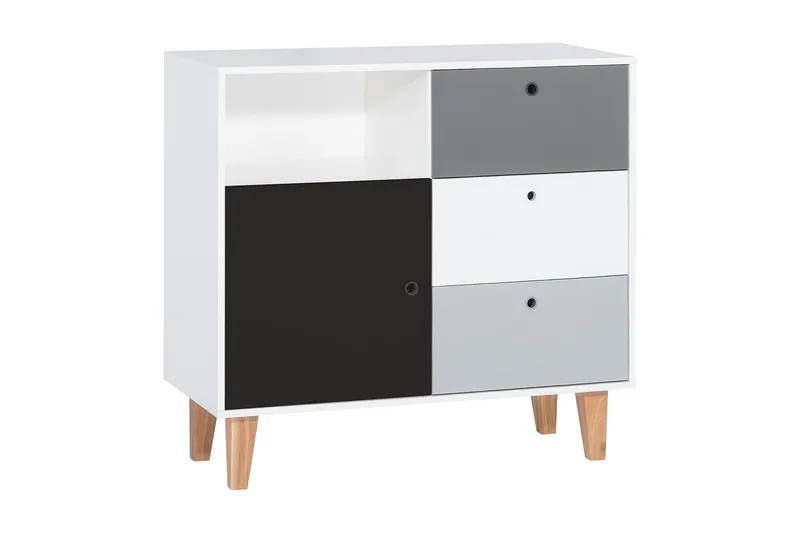 Concept Byrå Vit/Mörkgrå/Svart, VOX