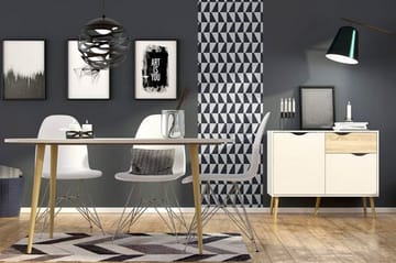 Delta Skänk 99 cm - Vit/Ek - Products - Förvaring - Förvaringsmöbler - Sideboard & skänk