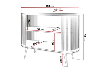 Galia Skänk 120x40 cm - Guld/Beige - Products - Förvaring - Förvaringsmöbler - Sideboard & skänk