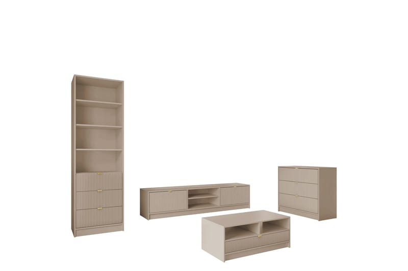 Gudelia Möbelset För Vardagsrum, Beige