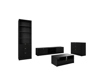 Gudelia Möbelset För Vardagsrum, Svart