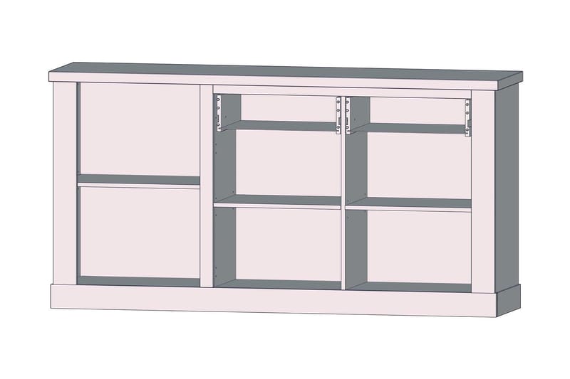 Talebi Låg Skänk 41 cm djup 172 cm bred 90 cm hög Trä - Brun/Vit - Products - Förvaring - Förvaringsmöbler - Sideboard & skänk