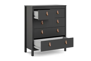 Vallvidera Byrå 5 Lådor 38x82 cm - Svart/Natur - Products - Förvaring - Förvaringsmöbler - Byrå