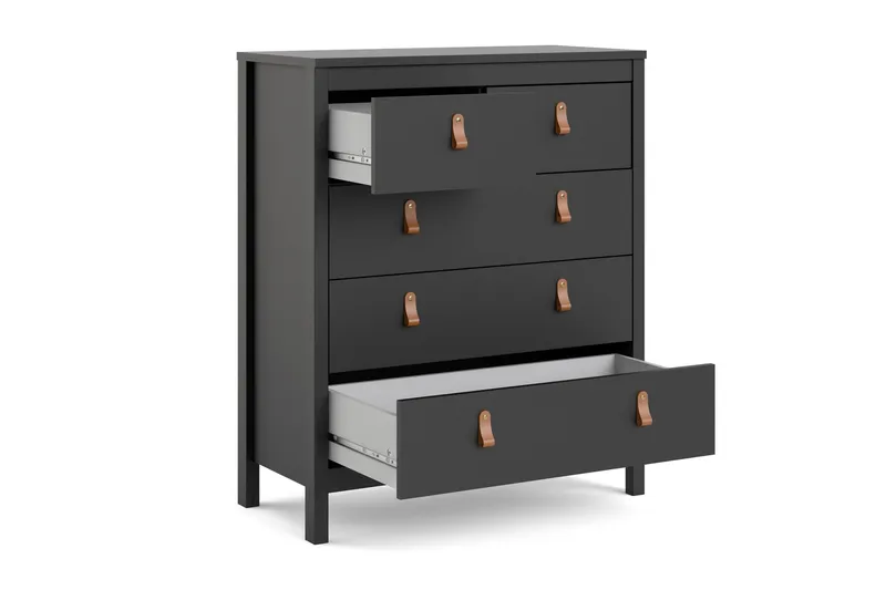 Vallvidera Byrå 5 Lådor 38x82 cm - Svart/Natur - Products - Förvaring - Förvaringsmöbler - Byrå