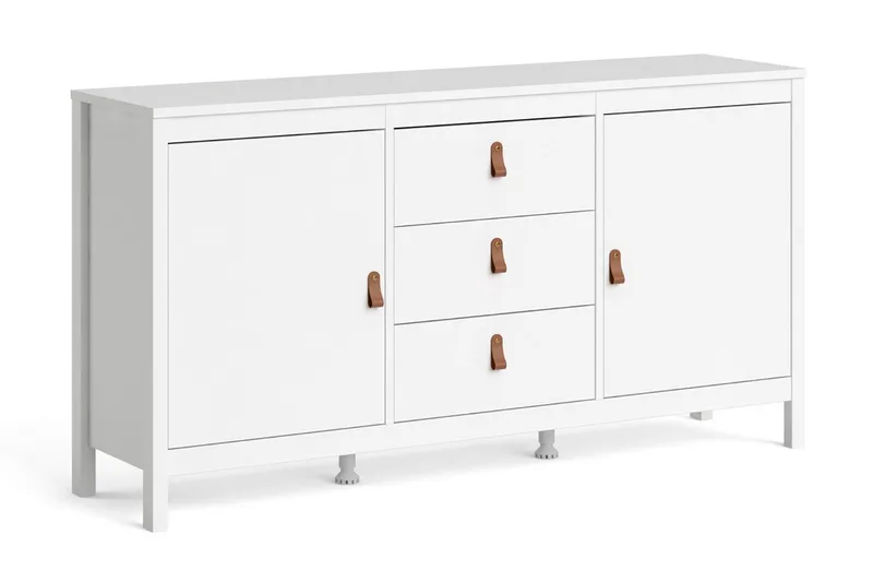 Vallvidera Sideboard 38x151 cm, Vit/Natur
