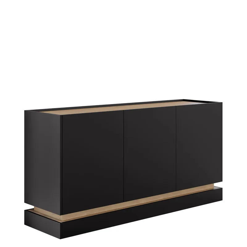 Zelric Skänk 160x37 cm, Svart