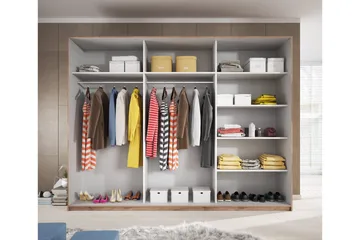 Bovera Garderob 61x221 cm - Teak/Svart - Products - Förvaring - Garderober & garderobssystem - Garderobsskåp