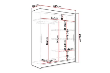 Glenmore Garderob - Svart - Products - Förvaring - Garderober & garderobssystem - Garderobsskåp