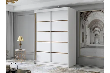 Lungos Garderob 120x200 cm - Vit - Products - Förvaring - Garderober & garderobssystem - Garderobsskåp