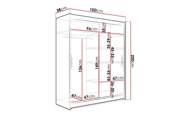 Glenmore Garderob m. Spegel Brown - Products - Förvaring - Garderober & garderobssystem