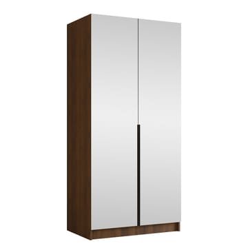 Herrljunga Garderob med Spegel 100x215 cm - Svart/Spegel - Products - Förvaring - Garderober & garderobssystem