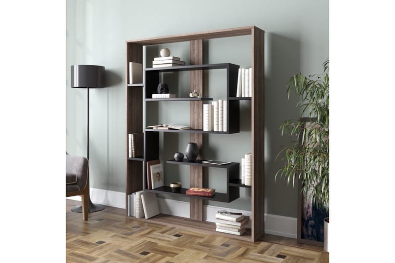 Caulside Bokhylla 120 cm - Valnöt|Svart - Products - Förvaring - Hylla - Bokhylla