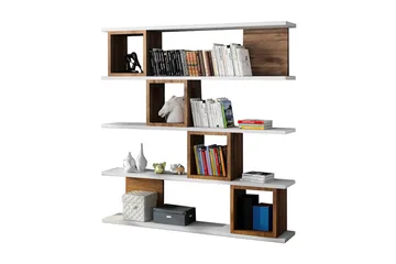 Windlar Vägghylla - Valnöt/Vit - Products - Förvaring - Hylla - Bokhylla