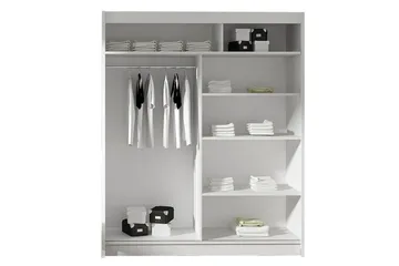 Leila Garderob Skjutdörrar Rund Spegel - Ek/Tryffel/Spegel - Products - Förvaring - Garderober & garderobssystem