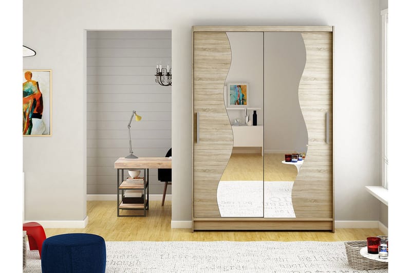 Miami Garderob 120x58x200 cm - Beige - Products - Förvaring - Garderober & garderobssystem