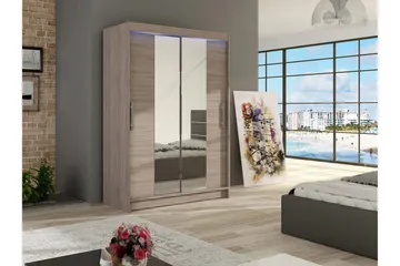 Miami Garderob 120x58x200 cm - Beige/Grå - Products - Förvaring - Garderober & garderobssystem