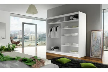 Prag Garderob Skjutdörrar Smal Spegel - Vit/Spegel - Products - Förvaring - Garderober & garderobssystem