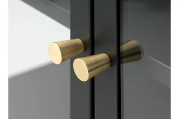 Ambra Vitrinskåp 40,3 cm djup 90 cm bred 190 cm hög Mörk Metall - Svart - Products - Förvaring - Skåp - Vitrinskåp