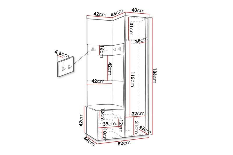 Dunvegan Highboard - Vit - Products - Förvaring - Skåp - Förvaringsskåp