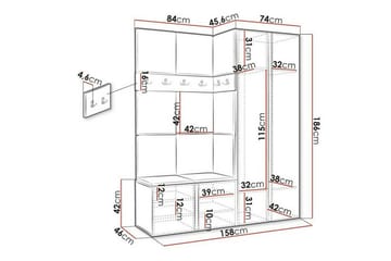 Dunvegan Highboard White - Products - Förvaring - Skåp - Förvaringsskåp