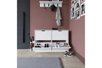 Durusu Skoskåp 120,5 cm - Mattvit - Products - Förvaring - Skåp - Förvaringsskåp