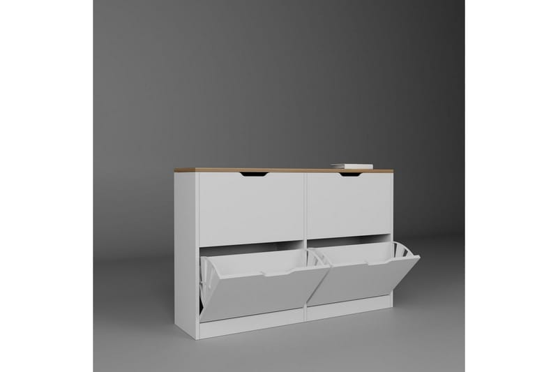 Durusu Skoskåp 120 cm - Matt Vit - Products - Förvaring - Skåp - Förvaringsskåp