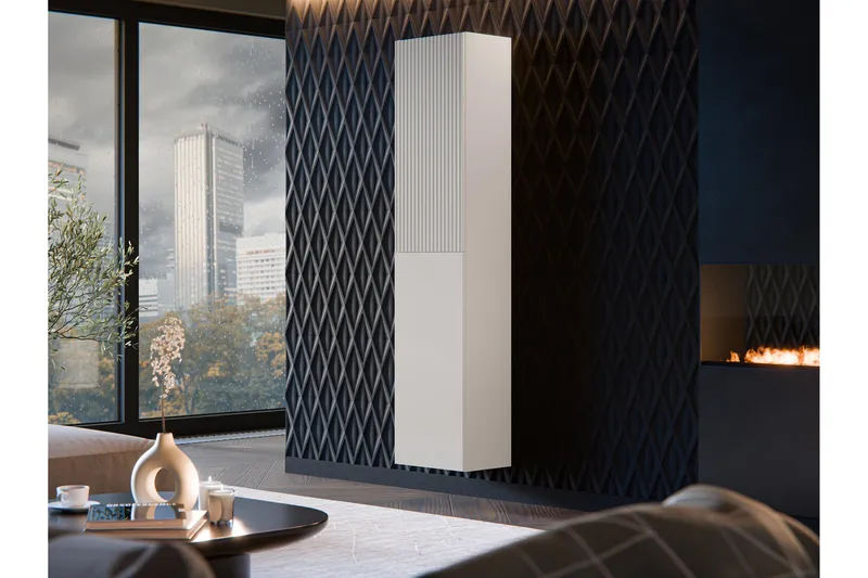 Kangana Vitrinskåp 40x180 cm - Beige - Products - Förvaring - Skåp - Vitrinskåp