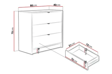 Novaj Highboard - Svart - Products - Förvaring - Skåp - Förvaringsskåp