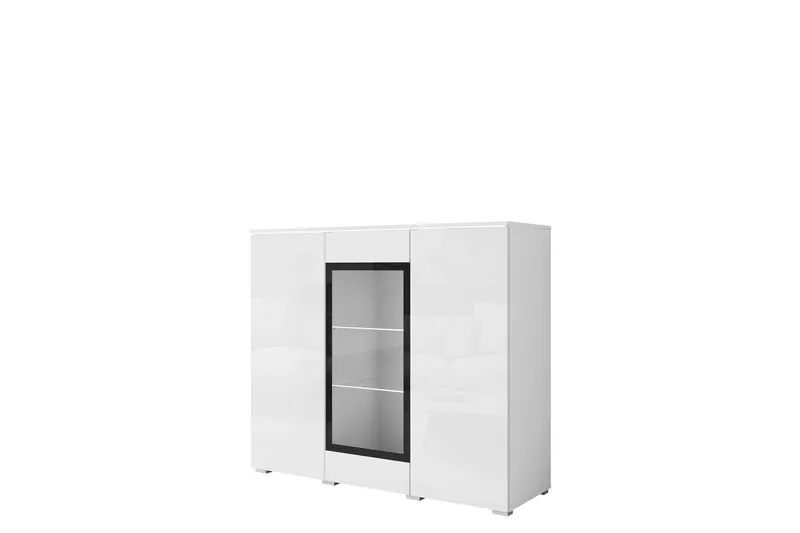 Sherie Vitrinskåp 120x104 cm, Vit