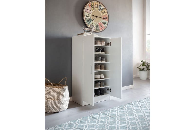 Skoskåp Wohnling Folierad spånskiva 7 fack hallmöbler - Products - Förvaring - Skåp - Förvaringsskåp