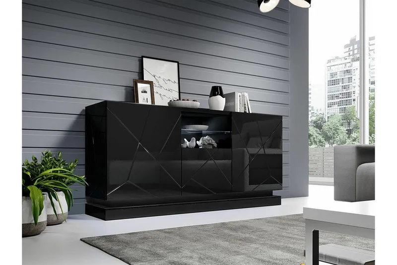 Strontian Highboard Scandinavian Choice Black - Products - Förvaring - Skåp - Förvaringsskåp