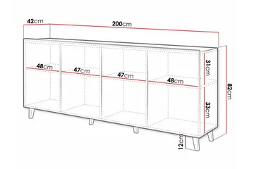 Strontian Highboard Scandinavian Choice Black - Products - Förvaring - Skåp - Förvaringsskåp