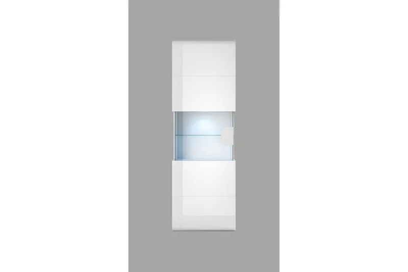 Toreno Vitrinskåp 39 djup 53 cm bred 159 cm hög Ljust Trä Glas - Vit - Products - Förvaring - Skåp - Vitrinskåp