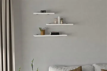 Cordin Vägghylla 2x30 cm 3-pack - Vit - Products - Förvaring - Småförvaring - Väggförvaring