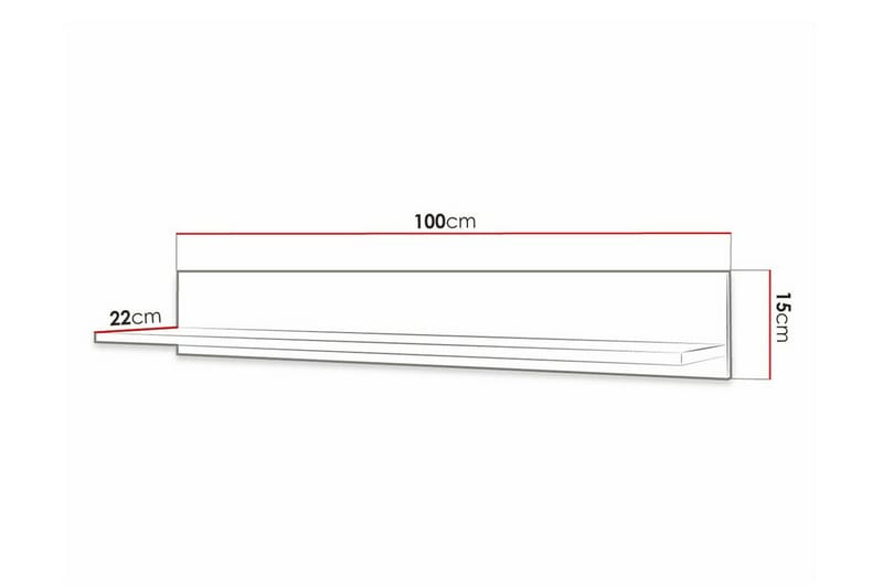 Dunvegan Vägghylla 100x22 cm White - Products - Förvaring - Småförvaring - Väggförvaring